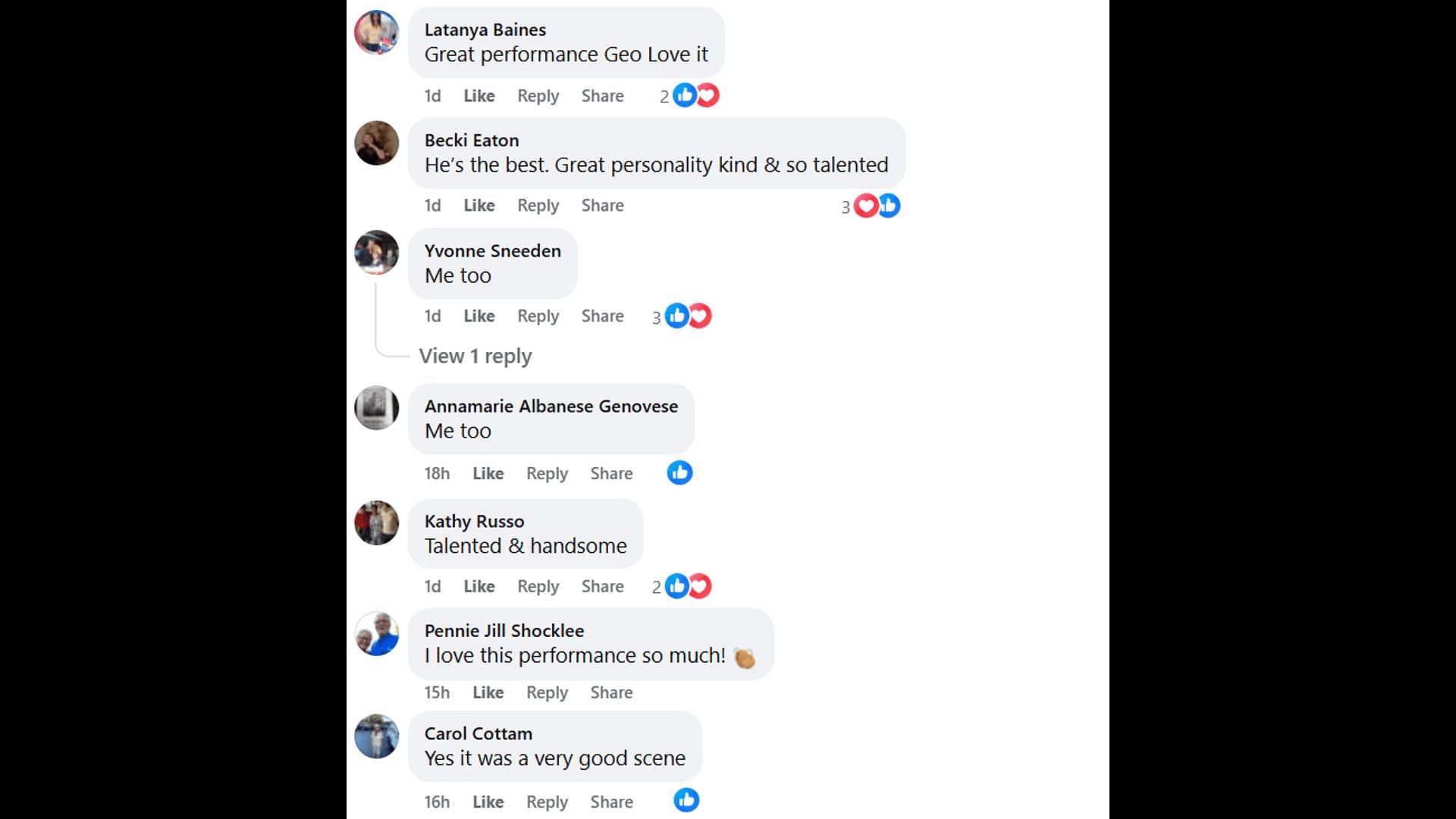 Fans praise Gio's performance (Image via Facebook/General Hospital Fans - Official)
